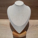 Collares Babero de Tela de Lino y Madera Talla M