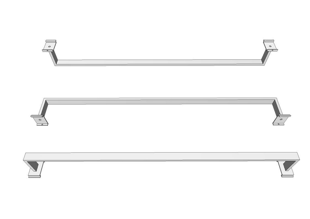 Barra de Aluminio Cromado 60cm