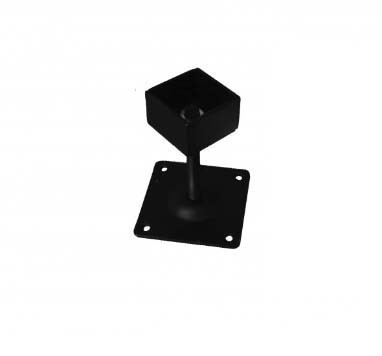 Base ajustable para tubo cuadrado negro 38X38mm