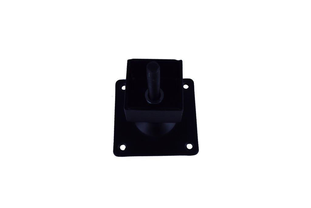Base ajustable para tubo cuadrado negro 38X38mm
