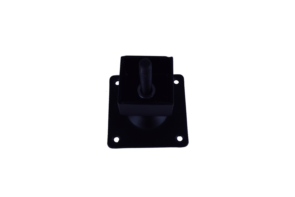 Base ajustable para tubo cuadrado negro 38X38mm