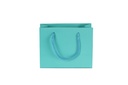 Bolsa azul claro con asa de cordón 14x6x11 cm - 12 unidades