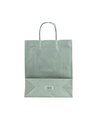 Bolsa de papel celulosa con asa torcida, color plata, 32X13X41 CM, 25 unidades