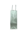 Bolsa de papel celulosa con asa torcida, color plata, 32X13X41 CM, 25 unidades