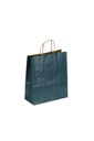 Bolsa de papel Kraft azul oscuro con asa rizada, 45X15X49 cm, 25 unidades
