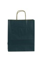 Bolsa de papel Kraft azul oscuro con asa rizada, 45X15X49 cm, 25 unidades