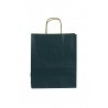 Bolsa de papel Kraft azul oscuro con asa rizada, 45X15X49 cm, 25 unidades