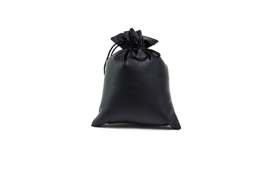 Bolso de piel sintética negro 17X15CM