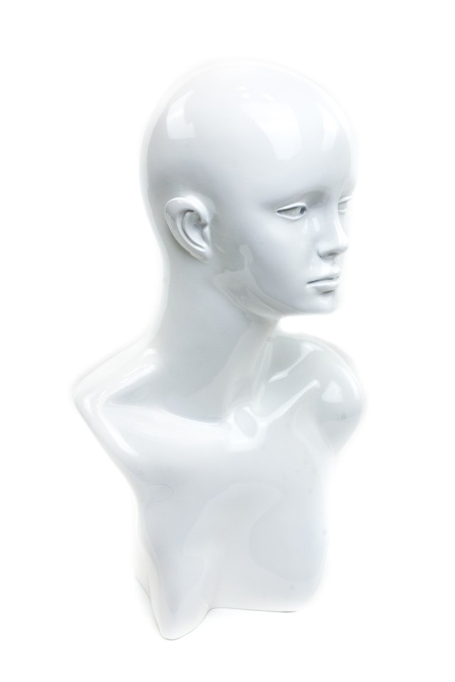 Cabeza de Mujer Blanca Brillante