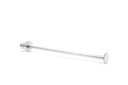 Percha cromada con tope para tablero/madera, 8 mm