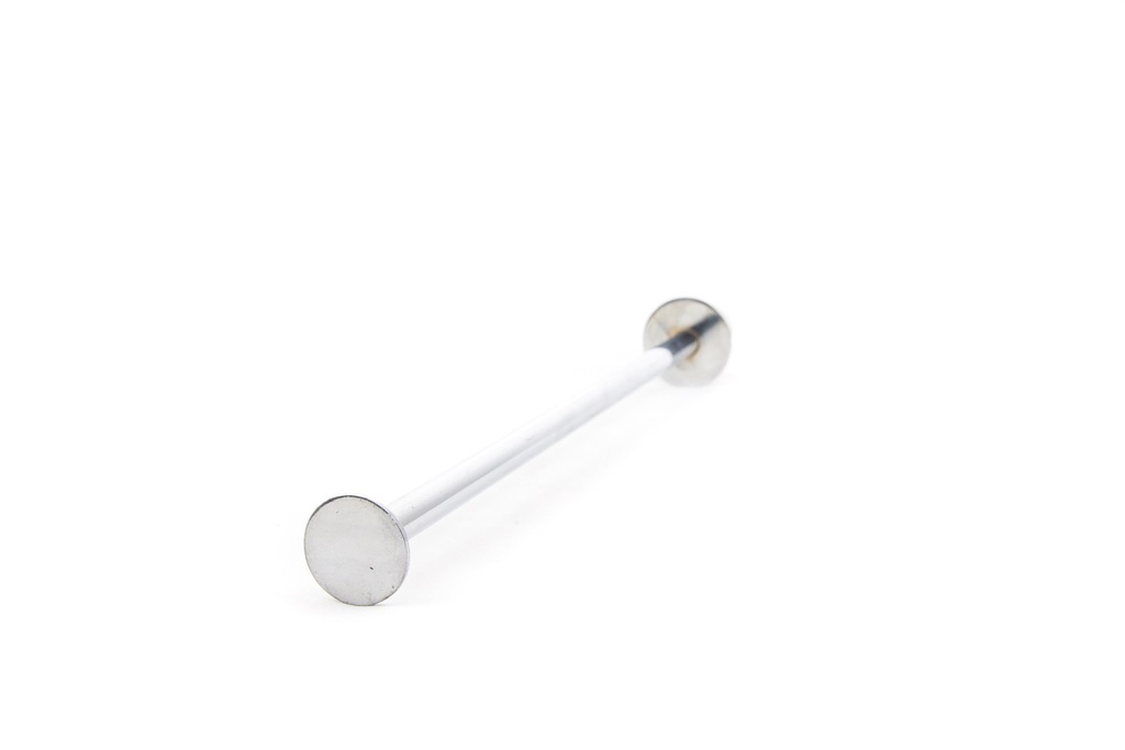 Percha cromada con tope para tablero/madera, 8 mm