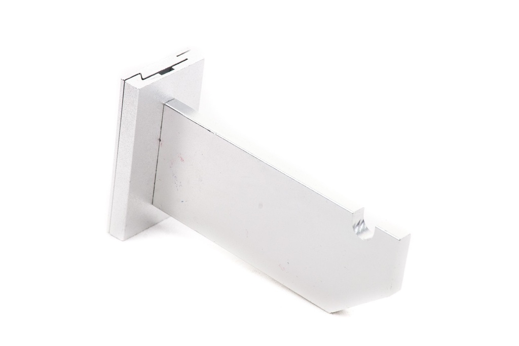 Colgador de pared gris mate de 1 ranura