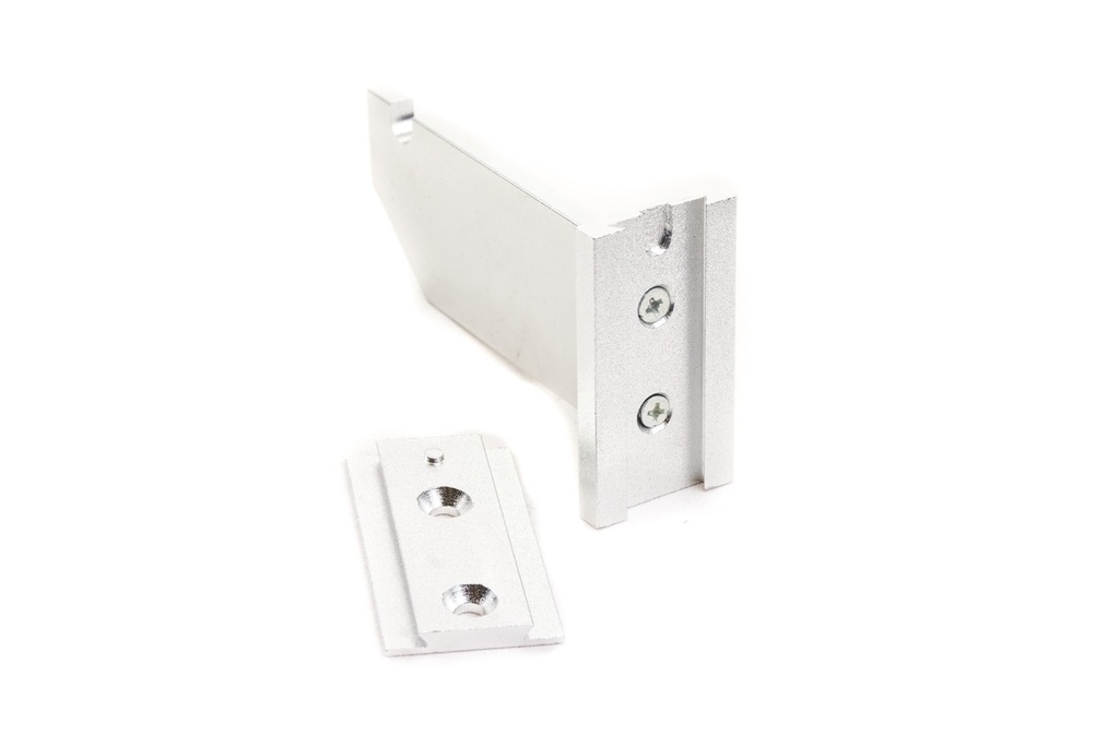 Colgador de pared gris mate de 1 ranura
