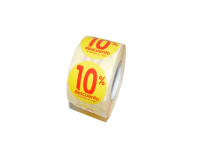 Etiqueta de descuento %