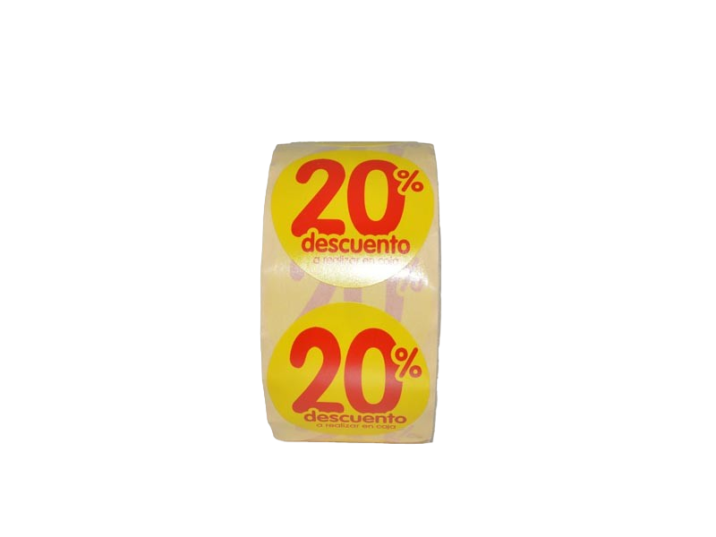 Etiqueta de descuento %