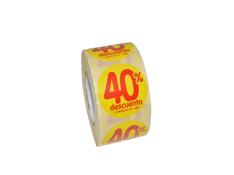 Etiqueta de descuento %