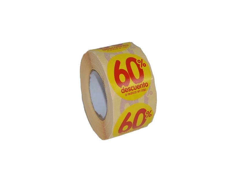 Etiqueta de descuento %