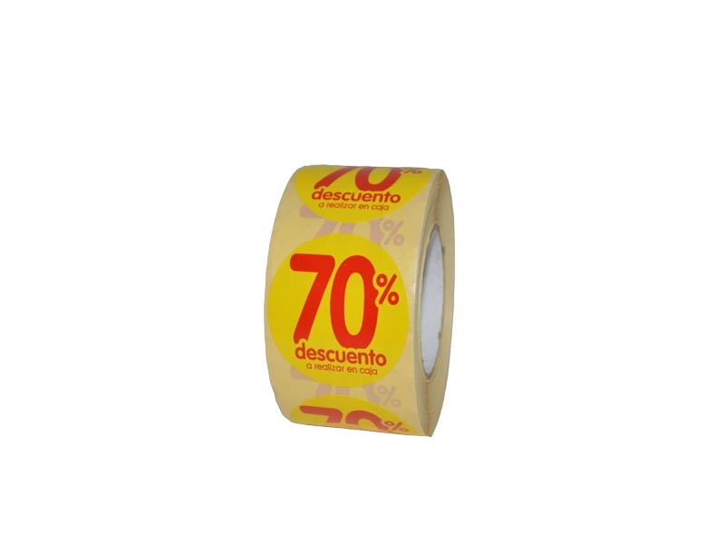 Etiqueta de descuento %