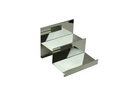 Expositor de Escalera de Acero Cromado 2 Alturas 12X10X11cm