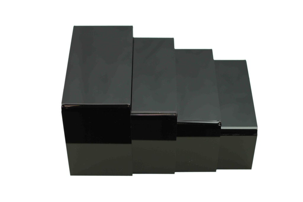 Expositor de Zapatos para Tiendas Acrílico Negro Forma C 4 Alturas