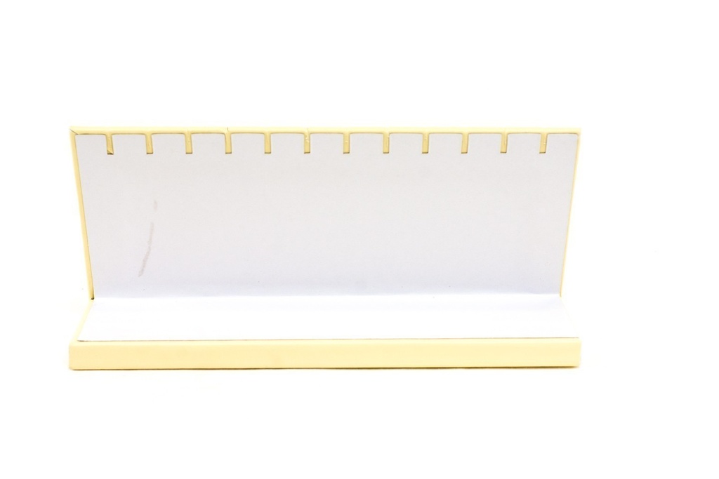 Soporte de exhibición horizontal para pulseras de cuero sintético de vainilla