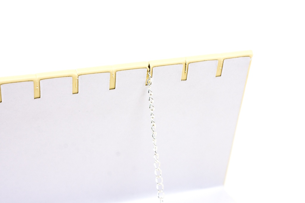 Soporte de exhibición horizontal para pulseras de cuero sintético de vainilla