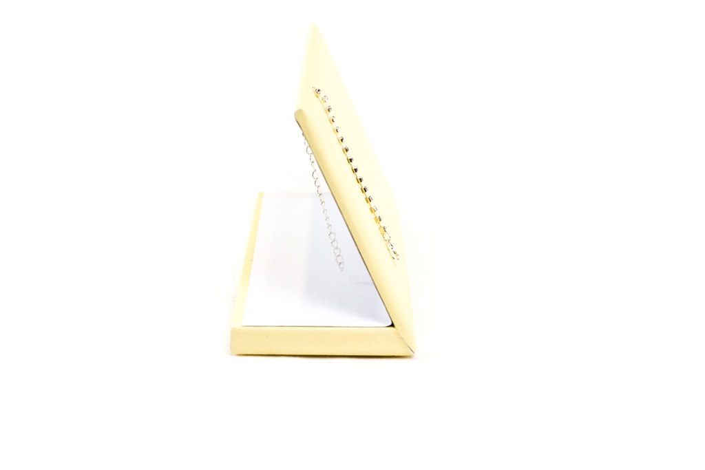 Soporte de exhibición horizontal para pulseras de cuero sintético de vainilla