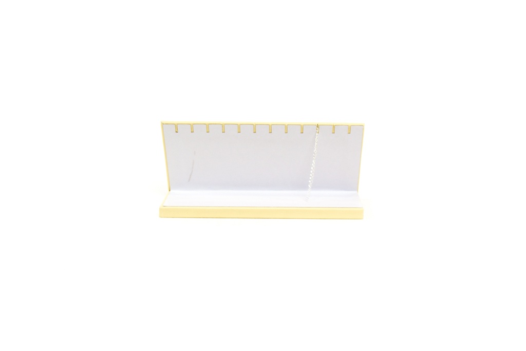 Soporte de exhibición horizontal para pulseras de cuero sintético de vainilla