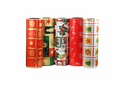 Papel de regalo rojo Motivos navideños dorados