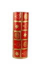 Papel de regalo rojo Motivos navideños dorados