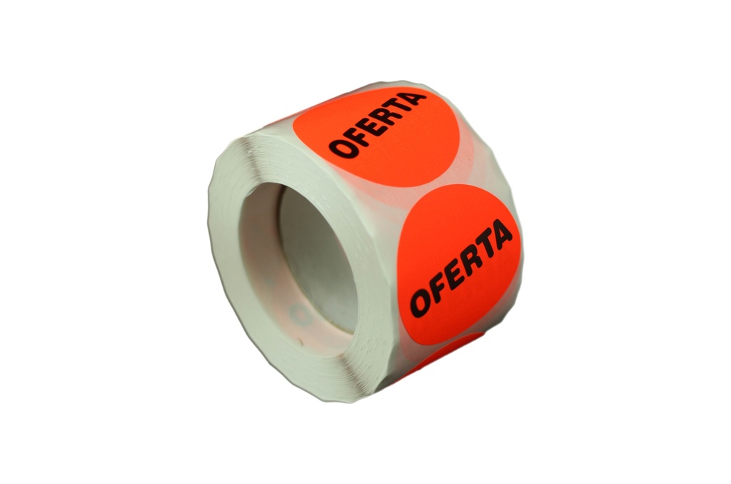 Pegatina de Oferta con Fondo Naranja