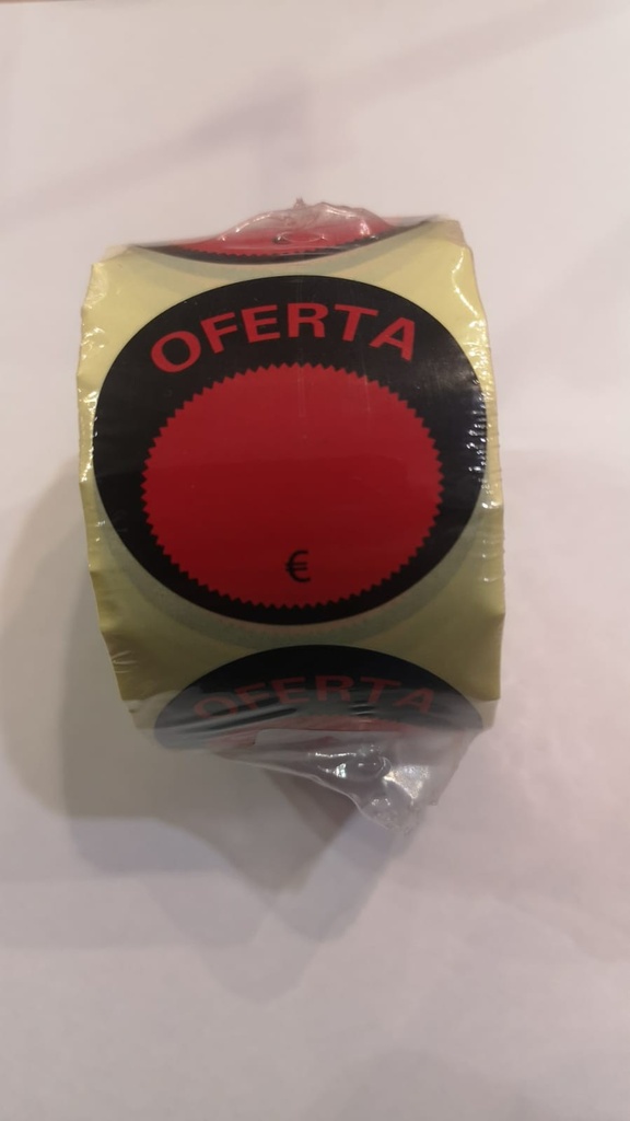 Pegatina de Oferta con Fondo Naranja