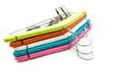 Perchas de Madera para Niños con Barras y Clips Varios Colores 5 Unidades