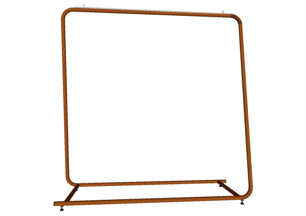 Perchero grande de acero color bronce 154X150X50cm