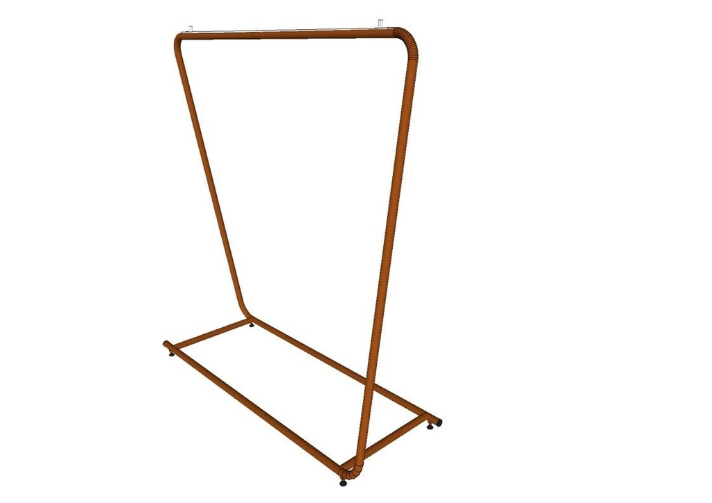 Perchero grande de acero color bronce 154X150X50cm