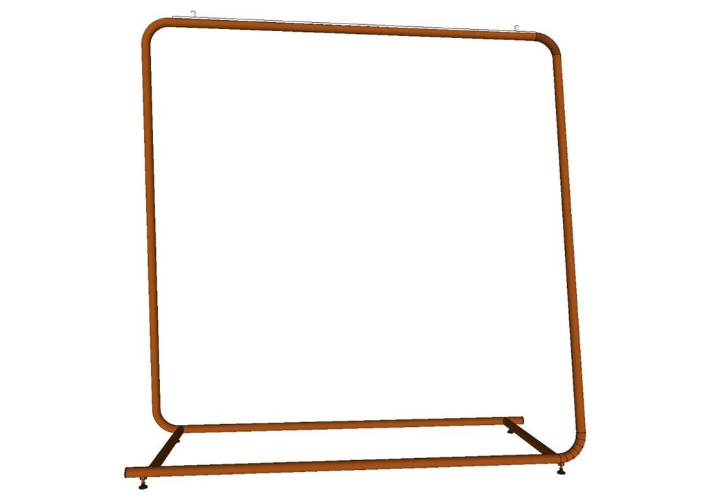Perchero grande de acero color bronce 154X150X50cm