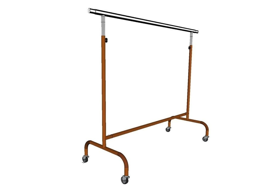 Perchero de Acero Ajustable con Brazos Extensibles, Color Bronce, 150X130X56cm