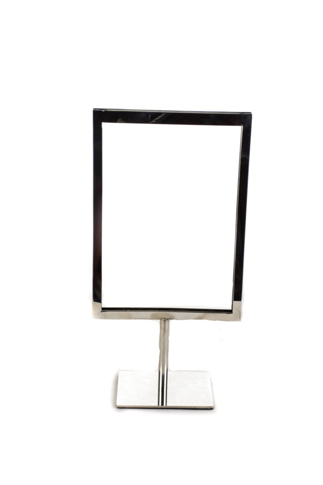 Soporte de Cartel de Acero Cromado A5