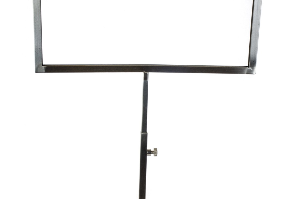 Soporte ajustable para póster A4 de acero mate