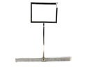Soporte ajustable para póster A5 de cromo para tubo rectangular