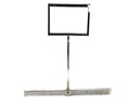 Soporte ajustable para póster A5 de cromo para tubo rectangular
