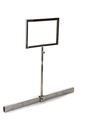 Soporte ajustable para póster A5 de cromo para tubo rectangular