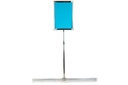 Soporte ajustable para póster A5 de cromo para tubo rectangular