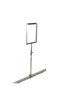 Soporte ajustable para póster A5 de cromo para tubo rectangular