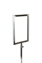 Soporte ajustable para póster A5 de cromo para tubo rectangular