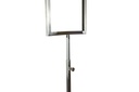 Soporte ajustable para póster A5 de cromo para tubo rectangular