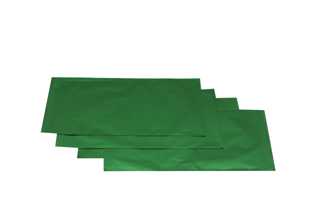 Sobre verde metálico 40X25cm 50 unidades