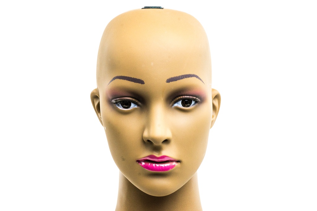 Cabeza de mujer morena