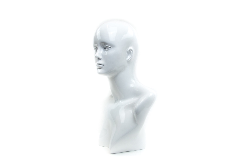 Cabeza de Mujer Blanca Brillante