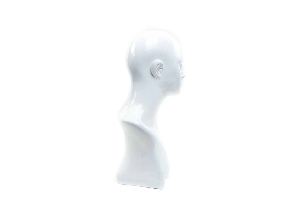 Cabeza de Mujer Blanca Brillante